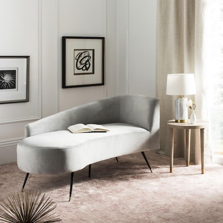 Safavieh Evangeline Parisian Settee; Grey & Black LVS6300B